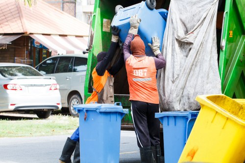 Professional waste clearance team at work in Elephantandcastle